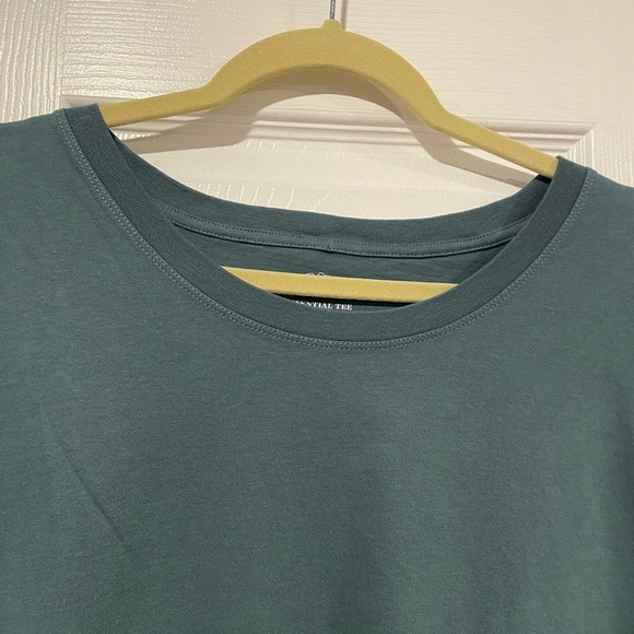 NWOT J. Crew Size 3X Essentials Teal Cotton Tee Shirt Short Sleeve Soft Comfy - Picture 2 of 10